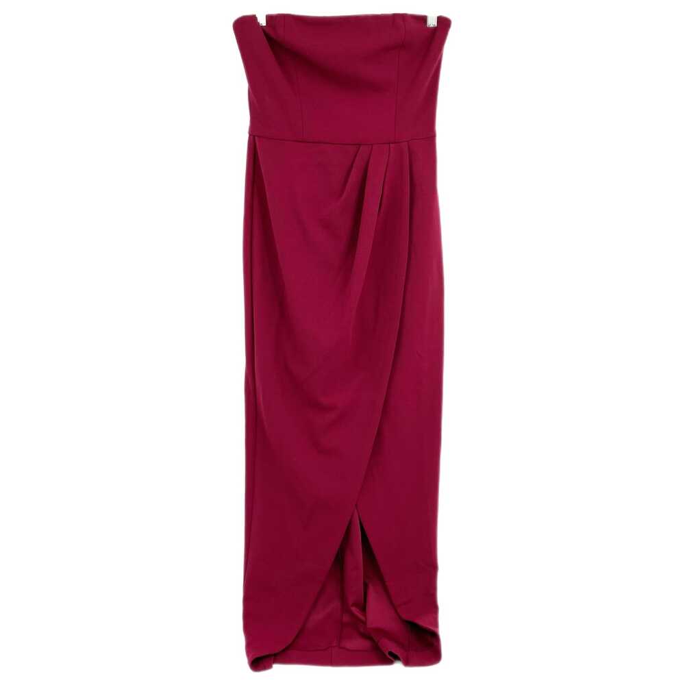 Wayf Burgundy Red Strapless Tulip Skirt Maxi Dress | Size S